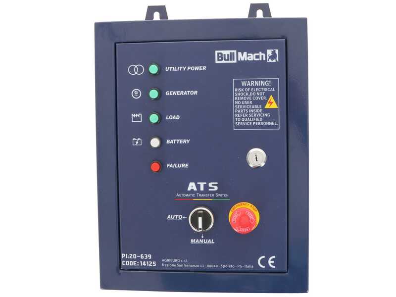 BullMach AMBRA 13800 E-3 - Benzin-Stromerzeuger auf R&auml;dern mit AVR Max. Leistung 10 kW - 9 kW PRP - 400V + ATS