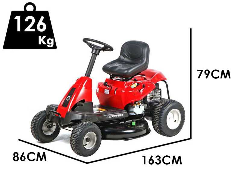 Troy-Bilt TB 76T-S - Aufsitzrasenm&auml;her - mit Seitenauswurf - Motor 382 cm&sup3;
