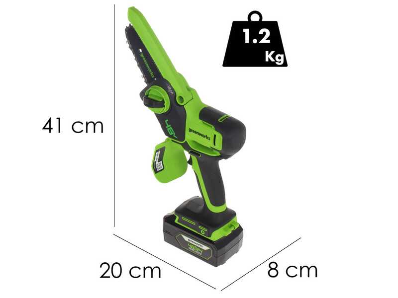 Greenworks GD48MCS10XK2 - Akku-Handkettens&auml;ge - 48V 2Ah