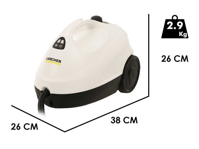 K&auml;rcher SC2 EasyFix EU - Dampfreiniger - 2-stufige Dampfregulierung - Heizleistung 1500 W