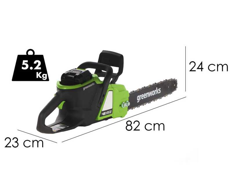 Greenworks GD48CS36K4 - Akku-Kettens&auml;ge - Schwert 36 cm - 48V 4Ah