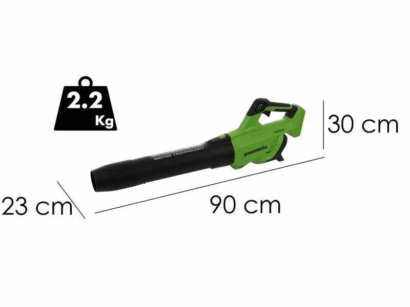 Greenworks GD40AB 40V - Axialer Akku-Laubbl&auml;ser - SOLO - OHNE AKKU UND LADEGER&Auml;T