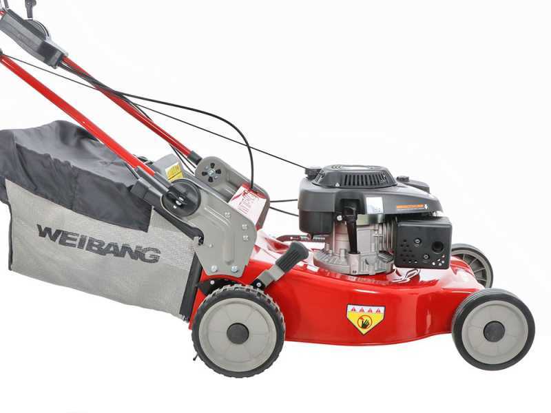 Weibang WBMWB537SC - Selbstfahrender Benzin-Rasenm&auml;her - 2in1 - Motor 196 cm&sup3;