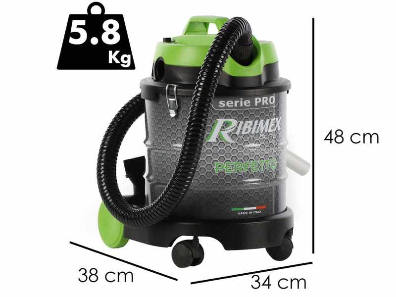 Ribimex Perfetto 20 L - Aschensauger mit Beh&auml;lter -1200 W
