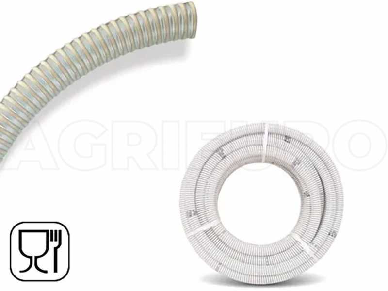 Saugschlauch, spiralf&ouml;rmig, durchsichtig aus PVC f&uuml;r Lebensmittel &Oslash; 20 mm - Meter 5