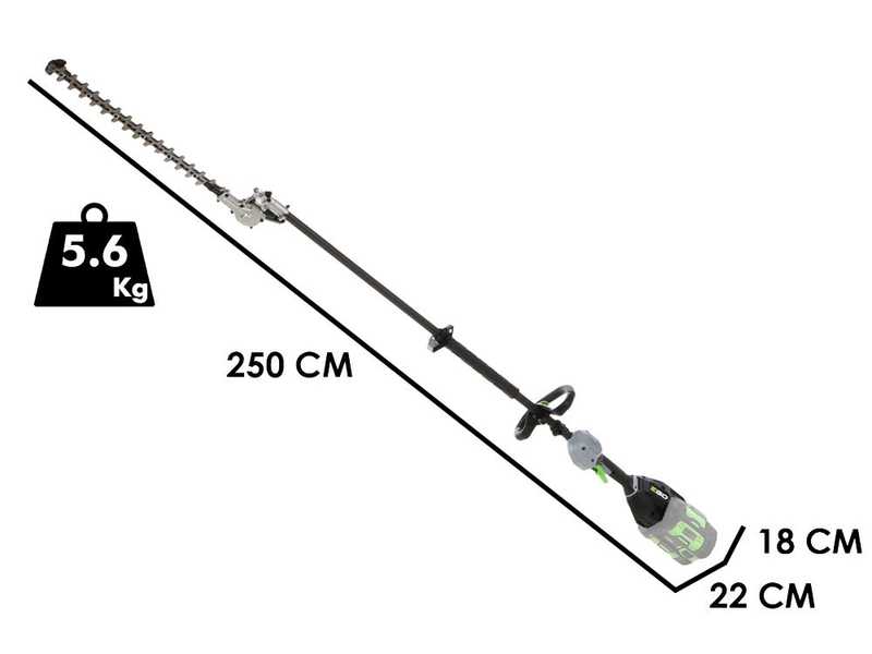 EGO Professional-X HTX 5300 PA - Akku-Heckenschere mit Verl&auml;ngerungsschaft- 56V - 53cm Messer - SOLO - OHNE AKKU UND LADEGERT