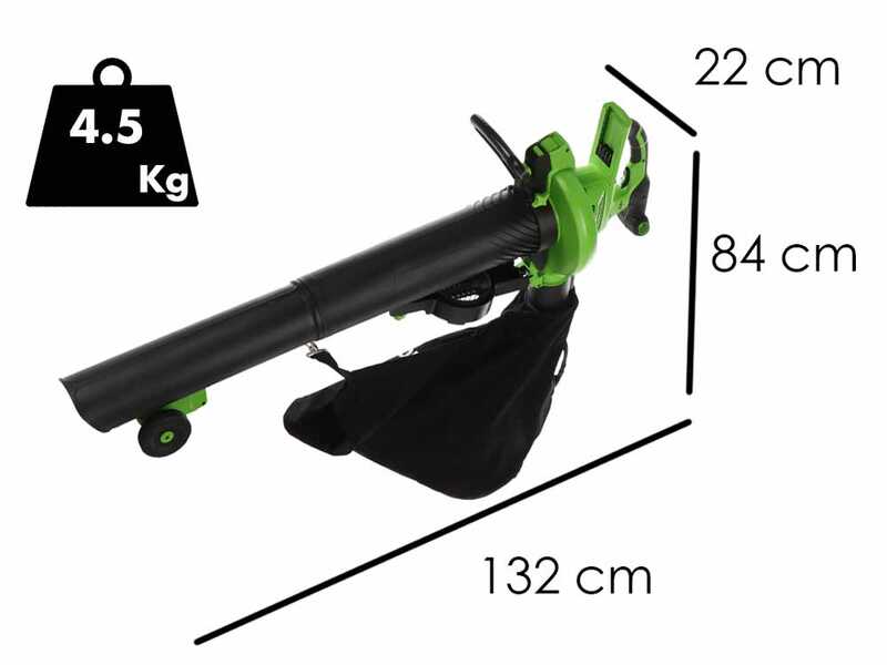 Greenworks GD40BVII - Akku-Laubbl&auml;ser/Laubsauger - SOLO - OHNE AKKU UND LADEGER&Auml;T