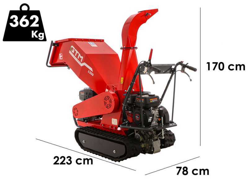 GTM GTS 1300 RG TRACK - H&auml;cksler mit Raupenantrieb - Loncin G420F Motor
