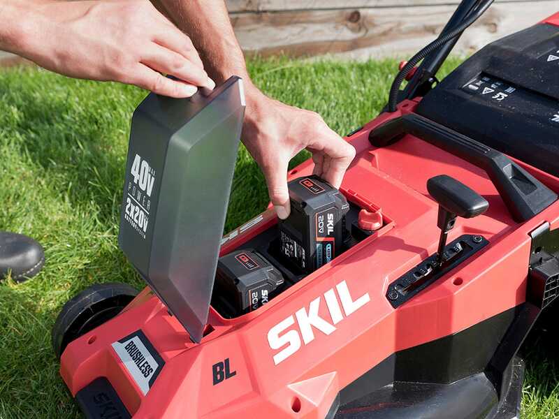 PROMO - SKIL 0140 BA - Akku-Rasenm&auml;her - 2x20V/4ah - 43cm Schnittbreite