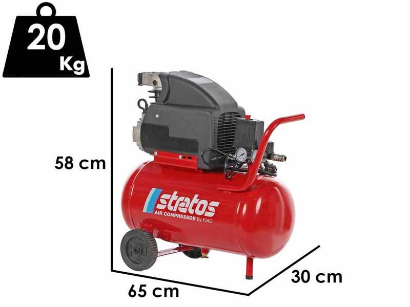 Fiac Stratos 24 - Elektrischer Luftkompressor - Motor 2 HP - 24 lt