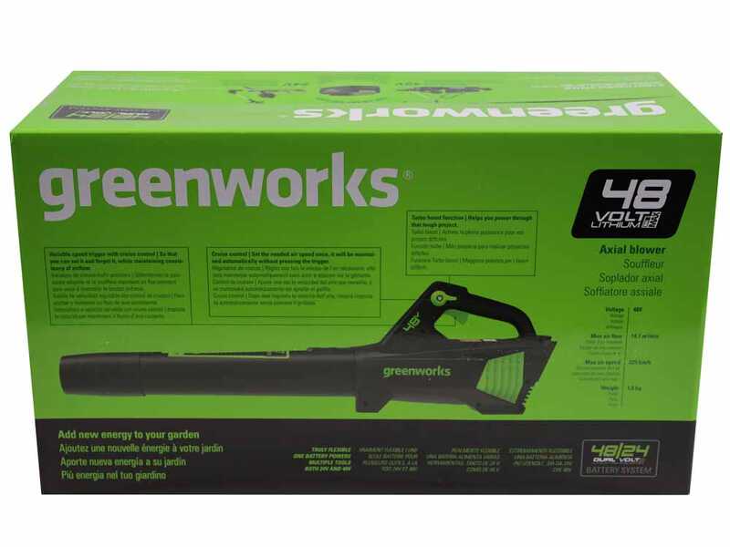 Greenworks GD48AB - Axial-Akku-Laubsauger - SOLO - OHNE AKKU UND LADEGER&Auml;T