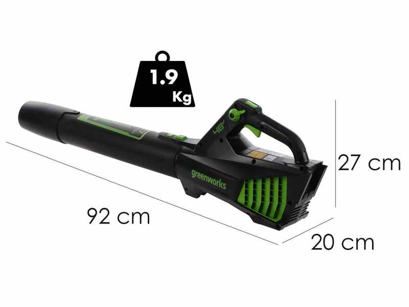 Greenworks GD48AB - Axial-Akku-Laubbl&auml;ser - 48V/4Ah