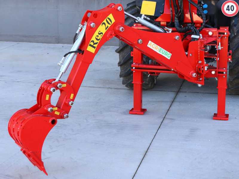 AgriEuro Top Line RES20 - Heckbagger f&uuml;r Traktor mit Seitenverschiebung