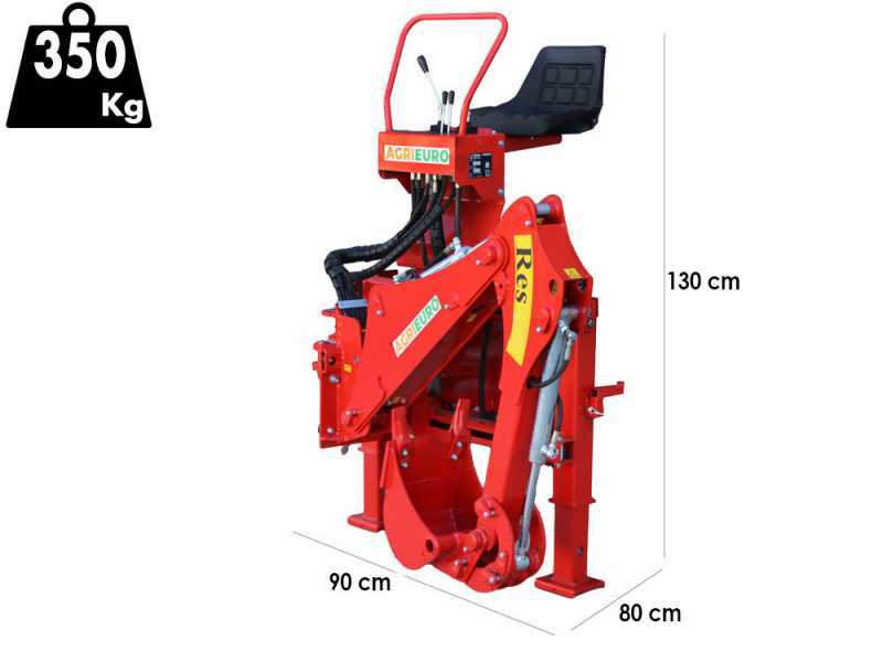 AgriEuro Top Line RES15 - Heckbagger f&uuml;r Traktor mit Seitenverschiebung