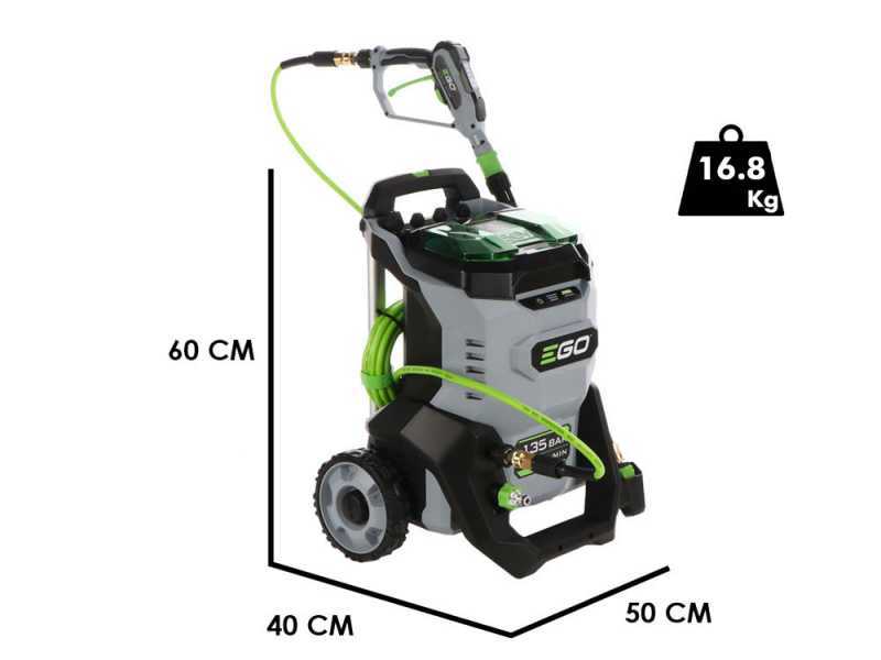 EGO HPW2000E - Akku-Hochdruckreiniger - 135 bar - 6.5 l/min - 56V - OHNE AKKU UND LADEGER&Auml;T