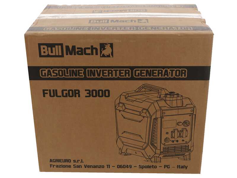 BullMach Fulgor 3000 - Inverter Stromerzeuger 3,3 kW - Dauerleistung 3 kW - 230V