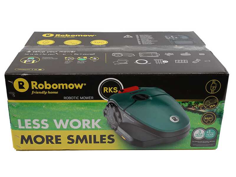 Robomow RKS 800 - M&auml;hroboter mit Begrenzungskabel - mit 18,5V 2,5Ah Li-Ionen Akku