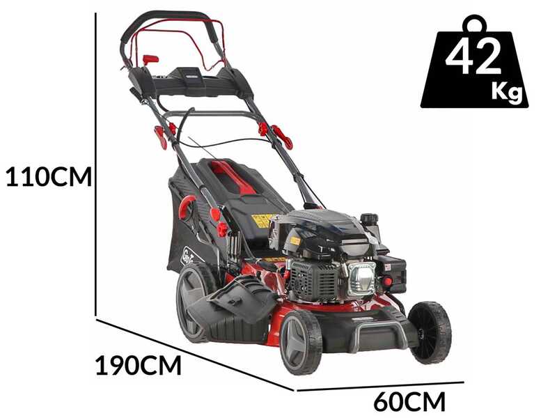 Was Kostet Rasenmähen Pro Stunde Geotech PRO S53-225 BMSGW ES - Rasenmäher 4in 1 im Angebot | Agrieuro