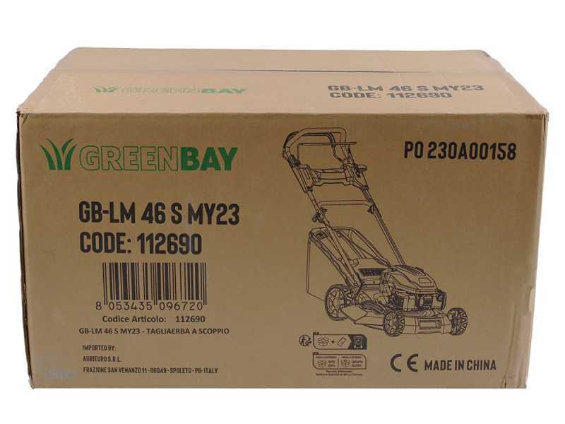 GreenBay GB-LM 46 S - Rasenm&auml;her mit Radantrieb - 4 in 1 - Benzin Motor mit 170 ccm