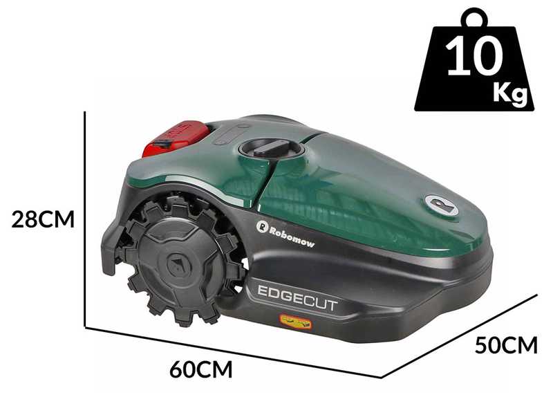 Robomow RKS 1500 - M&auml;hroboter mit Begrenzungskabel - mit 18,5V 4,9Ah Li-Ionen Akku