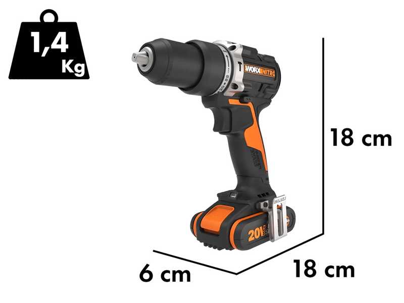 Worx Nitro WX352 - Akku-Schlagbohrschrauber - 20V/2Ah