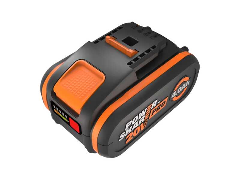 Worx Nitro WG263E &ndash; Akku-Heckenschere 20 V/4 Ah + Gratis-Akku 20 V/4 Ah &ndash; 57 cm langes Messer