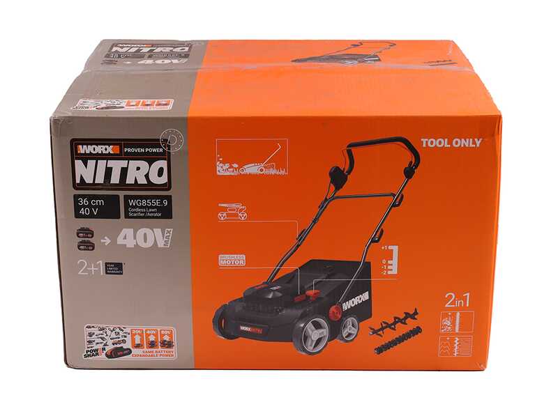 Worx Nitro WG855E.9 - Akku Rasenl&uuml;fter - 40V - OHNE AKKU UND LADEGER&Auml;T