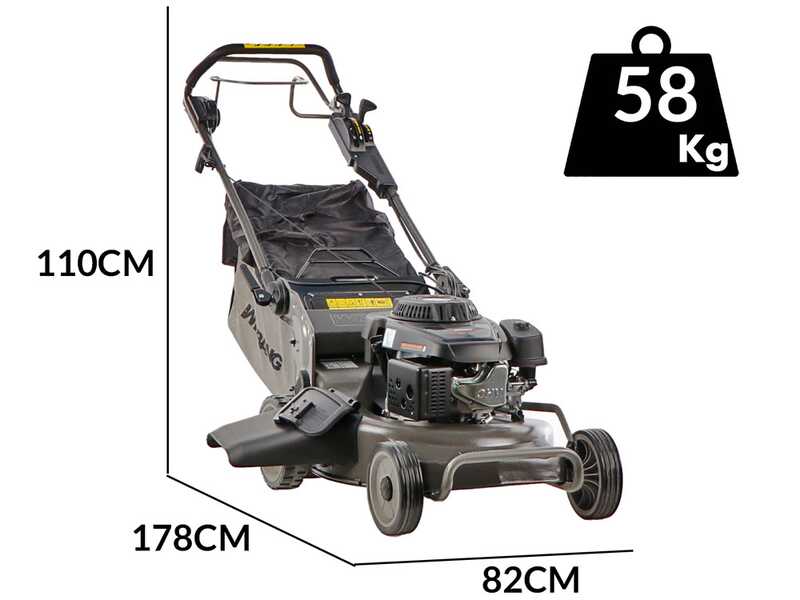 Weibang WB537SCV3B - Benzin-Rasenm&auml;her mit Radantrieb - 196 cm&sup3; Motor - 3 G&auml;nge - 4in1