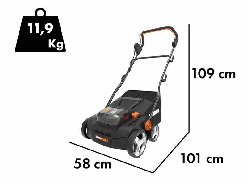 Worx WG855E Akku Rasenlüfter 40V im Angebot Agrieuro