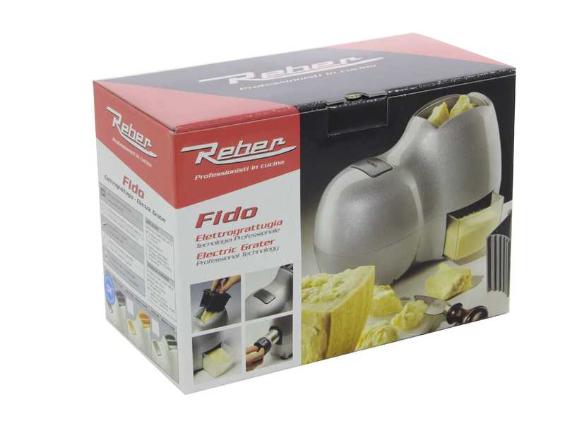 Reber Fido Silver 9250 NS - Elektrische Tisch-K&uuml;chenreibe - mit Motor 140W