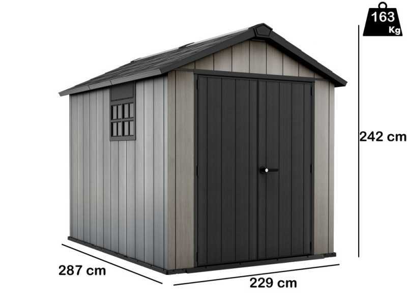 Keter Oakland 759 - Gartenhaus aus Duotech - mit Doppelt&uuml;ren und Fenster - 229x287x242 cm