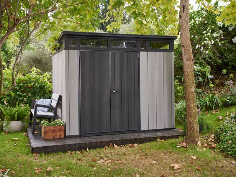 Keter Artisan grau - Gartenhaus - Mit Doppelt&uuml;r - 214x218x226 cm