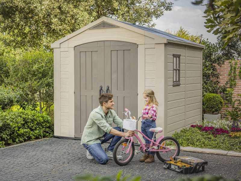 Keter Factor beige - Gartenhaus - mit Seitenfenster - 256.5x255x243 cm