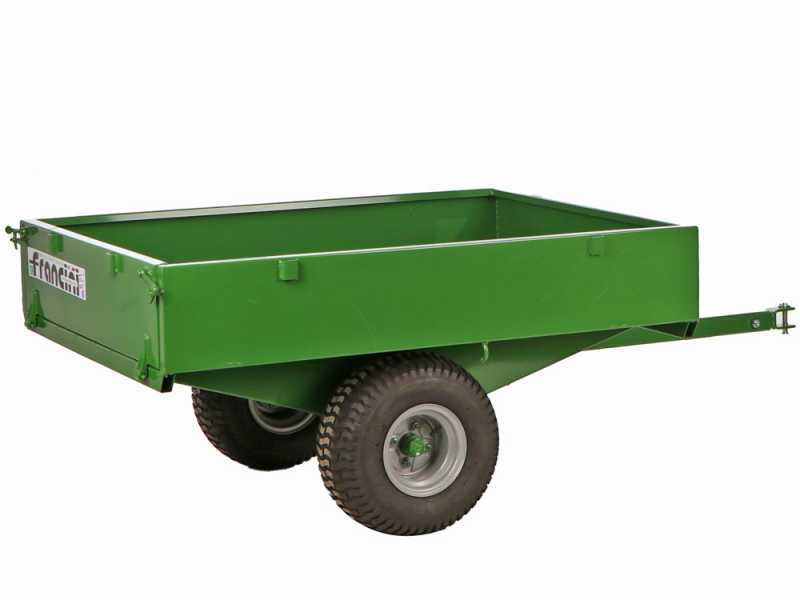 Francini FQ4 - Anh&auml;nger f&uuml;r Rasentraktor aus Stahl - 120x90(h 25 cm)