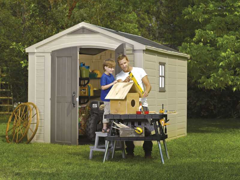 Keter Factor beige - Gartenhaus - mit Seitenfenster - 256.5x331.5x243 cm