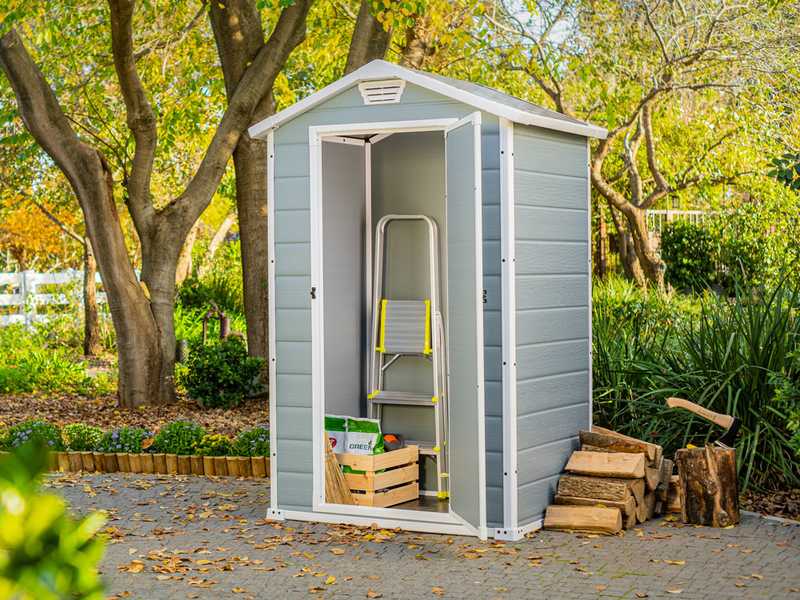 Keter Manor grau - Gartenhaus Schuppen - 129x103x196 cm