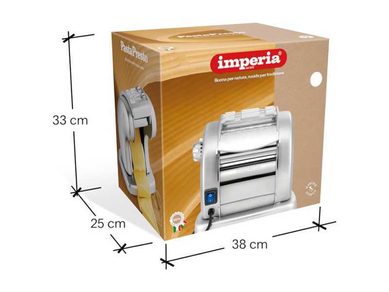 Imperia PastaPresto Gourmet - Elektrische Nudelmaschine - Rauer Nudelteig - Silbergrau