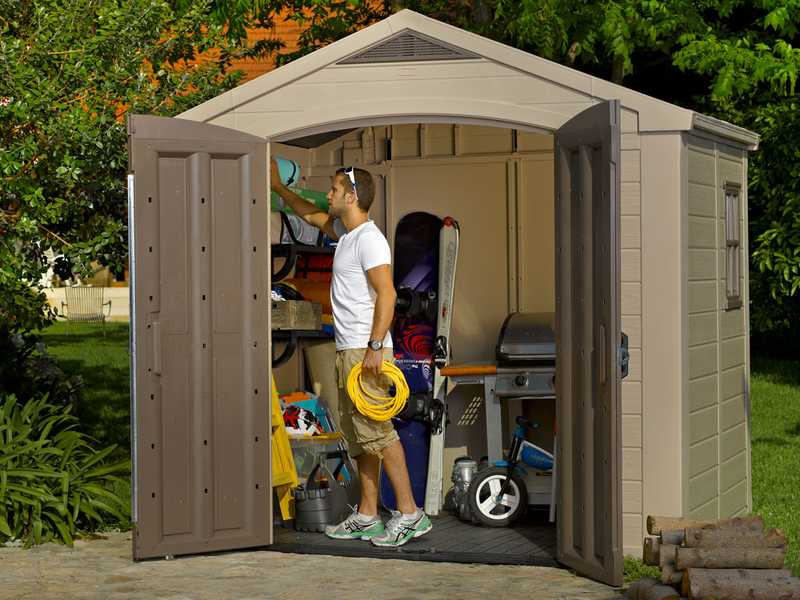 Keter Factor beige - Gartenhaus - Seitenfenster - 256.5x182x243 cm