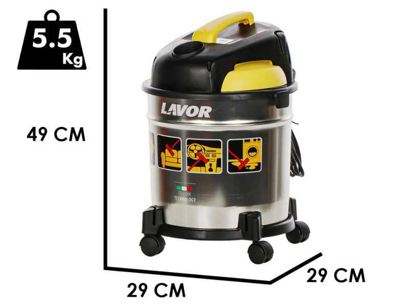 Lavor VAC 20 S - Nass-und Trockensauger (4 in 1) Stau-, Fl&uuml;ssigsauger und Gebl&auml;se