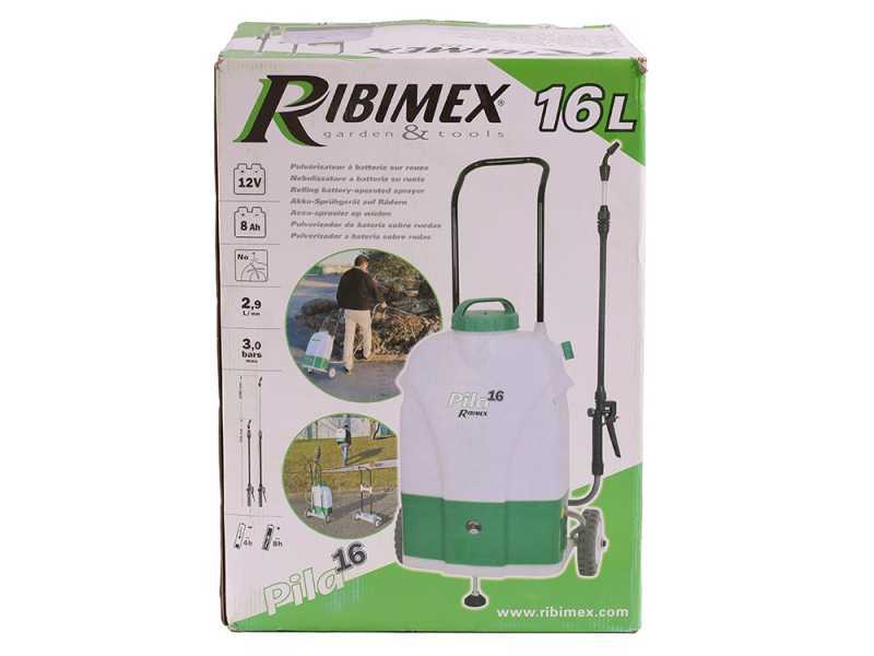 Ribimex PILA 16 - Akku-Spr&uuml;hpumpe mit R&auml;dern - 16 Liter - 12V/8Ah
