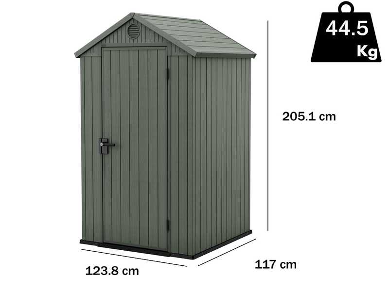 Keter Darwin gr&uuml;n - Gartenhaus - 123.8x117x205.1 cm