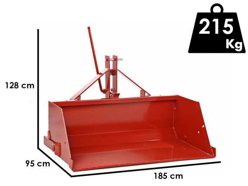 Francini PR 180 - Heckschaufel f&uuml;r Traktor - 180 cm - Tragf&auml;higkeit 700Kg