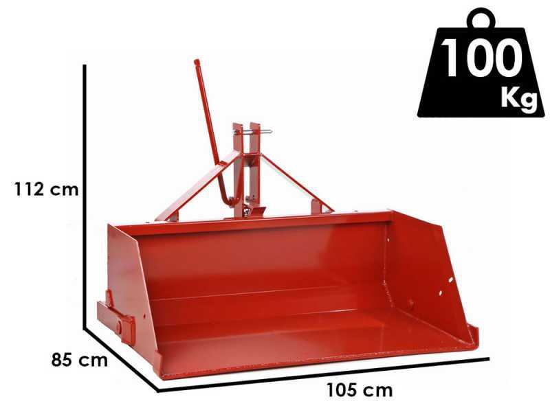 Francini PR 100 - Heckschaufel f&uuml;r Traktor - 100 cm - Tragf&auml;higkeit 400Kg
