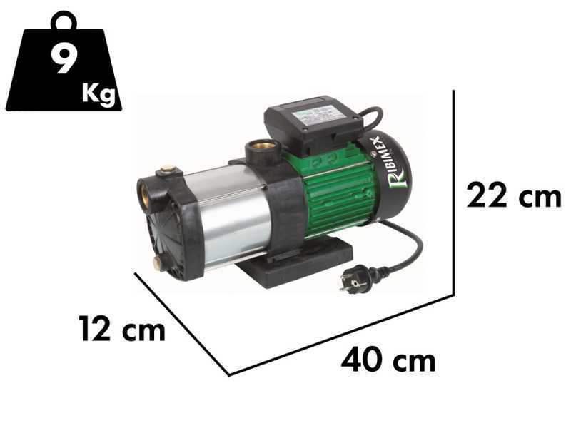 Ribimex PRMCA3P - Elektrische selbstansaugende Gartenpumpe - 3 Turbinen - 900 W