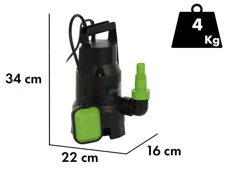 Ribimex PRPVC400C - Tauchpumpe f&uuml;r Dunkelwasser - 400 W