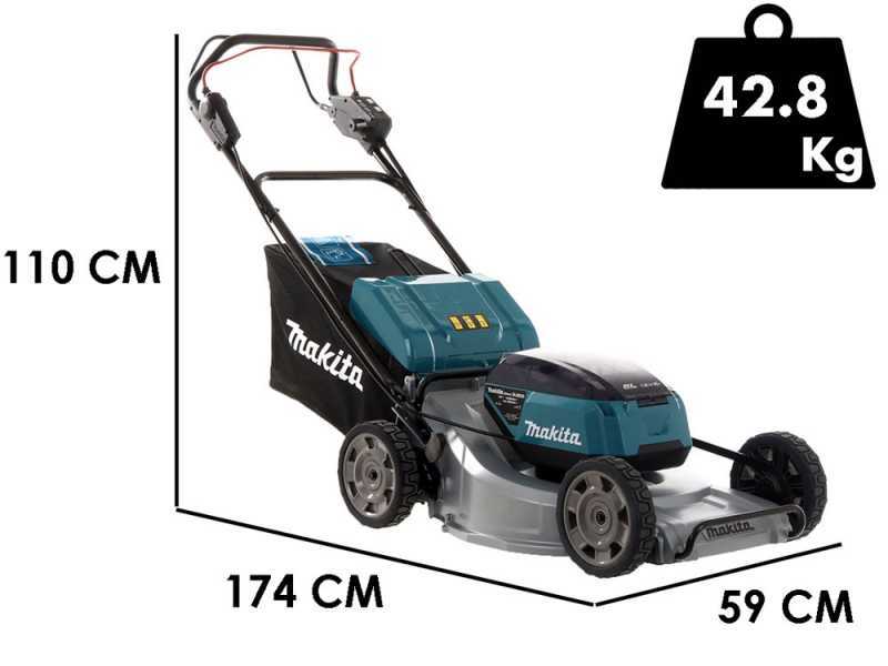Makita DLM533 - Selbstfahrender Akku Rasenm&auml;her - 4x18V/5Ah - Schnitt 53 cm