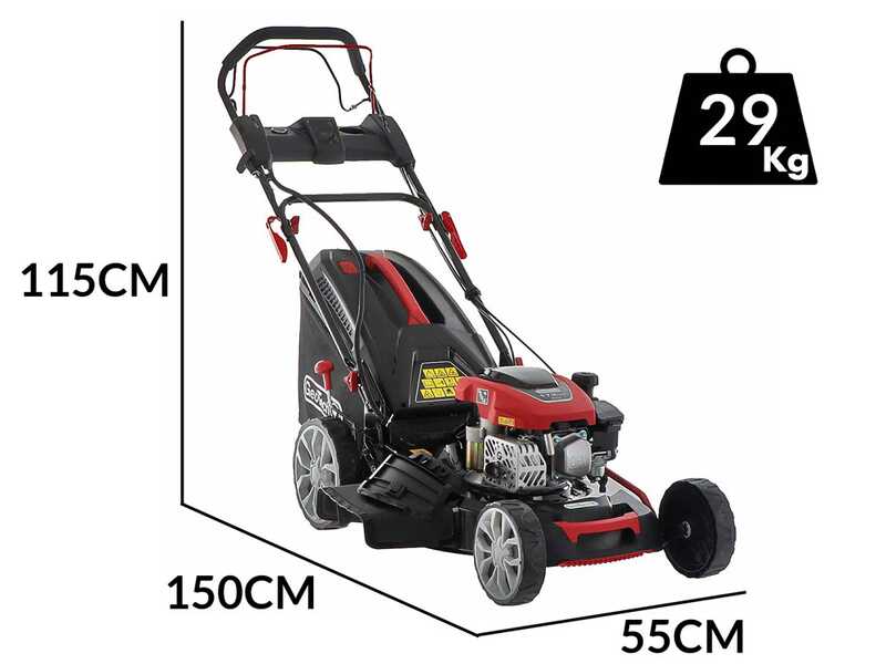 GeoTech S51-170 BMSGW ES - Benzin-Rasenm&auml;her mit Radantrieb - 4 in 1 - 51 cm Messer - Elektro-Starter