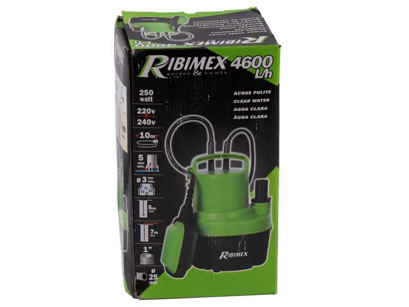 Ribimex PRPVC249 - Elektro Tauchpumpe f&uuml;r Klarwasser - 250 W