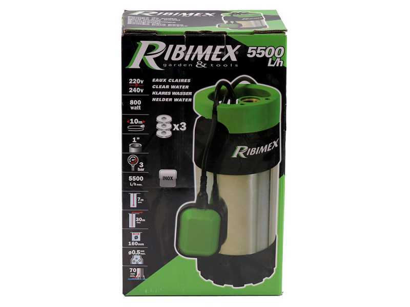 Ribimex PRPVC801MC3 - Tauchpumpe - 800W - Klarwasser