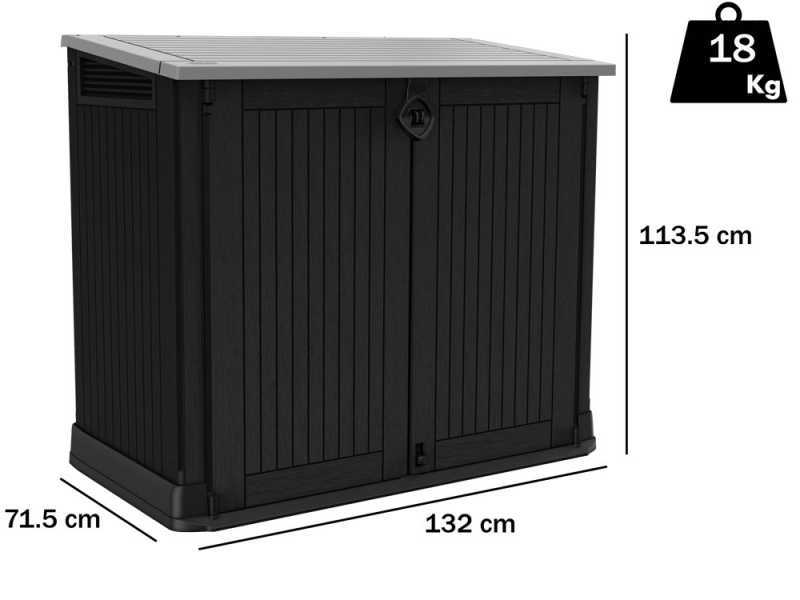 Keter Store it Out Midi Schwarz Aufbewahrungsbox - 132x71.5x113.5 cm